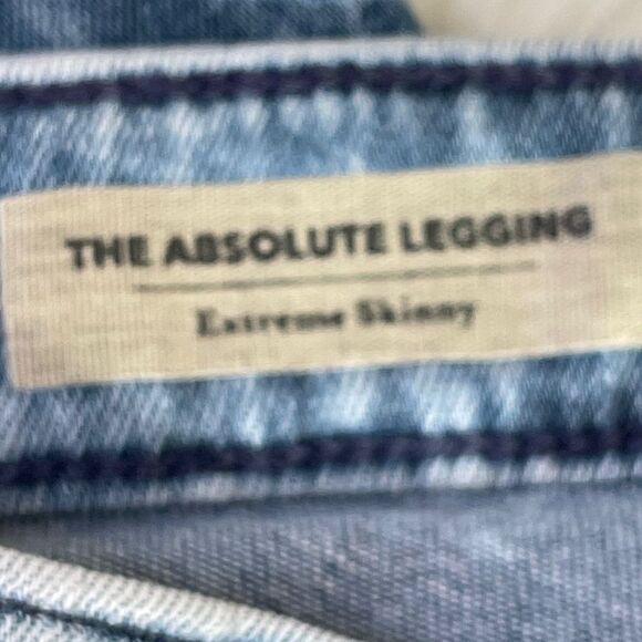 AG The Absolute Legging  Extreme Skinny Speckled Denim Sz 27 - Picture 4 of 12